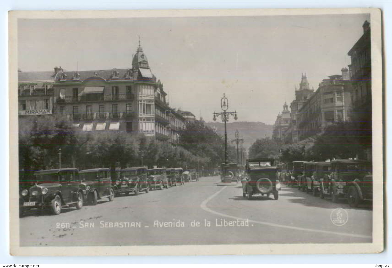 T4567/ San Sebastian - Avenida De La Libertad Autos Foto AK Spanien 1930 - Sonstige & Ohne Zuordnung