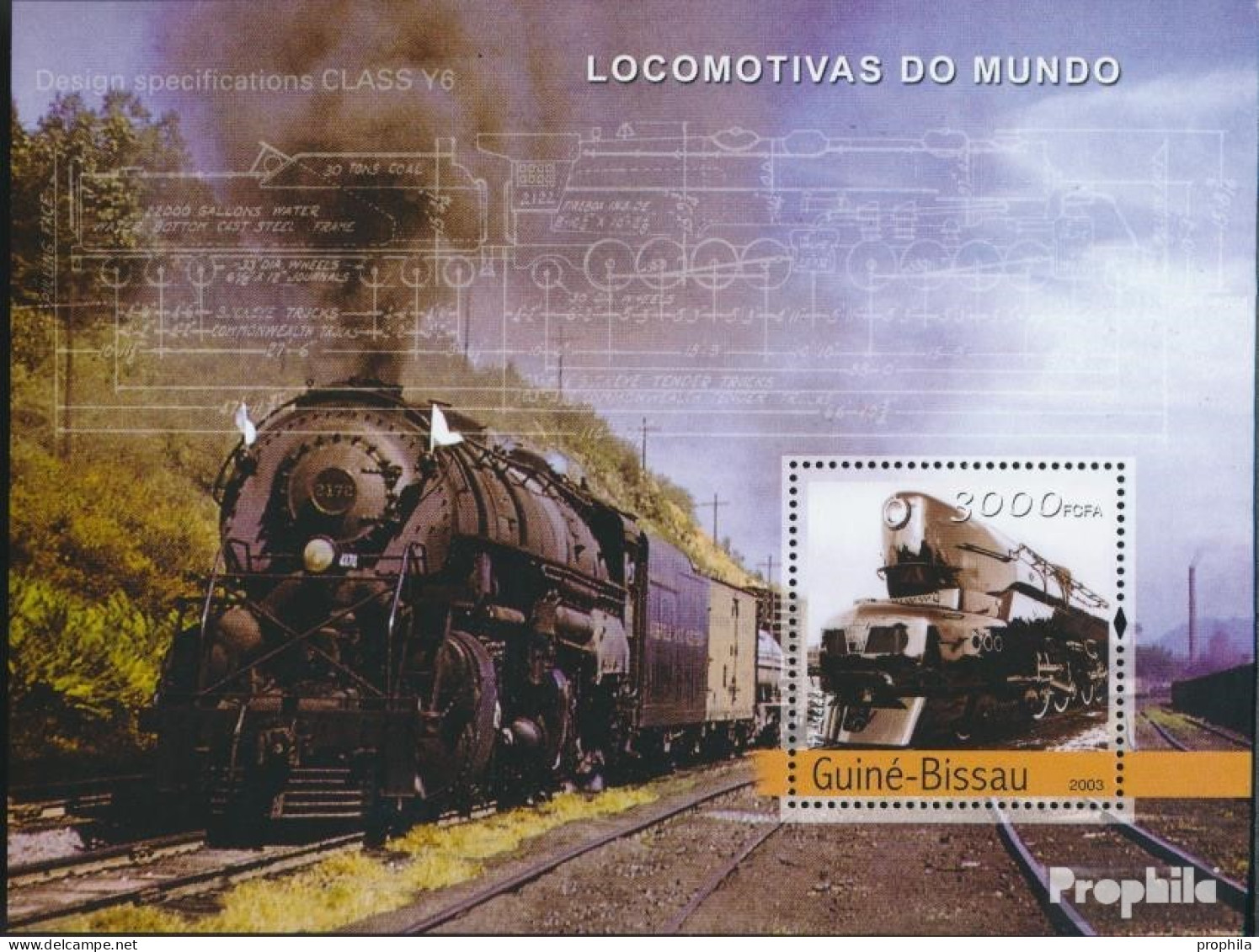 Guinea-Bissau Block 460 (kompl. Ausgabe) Postfrisch 2004 Lokomotiven Aus Aller Welt - Guinée-Bissau