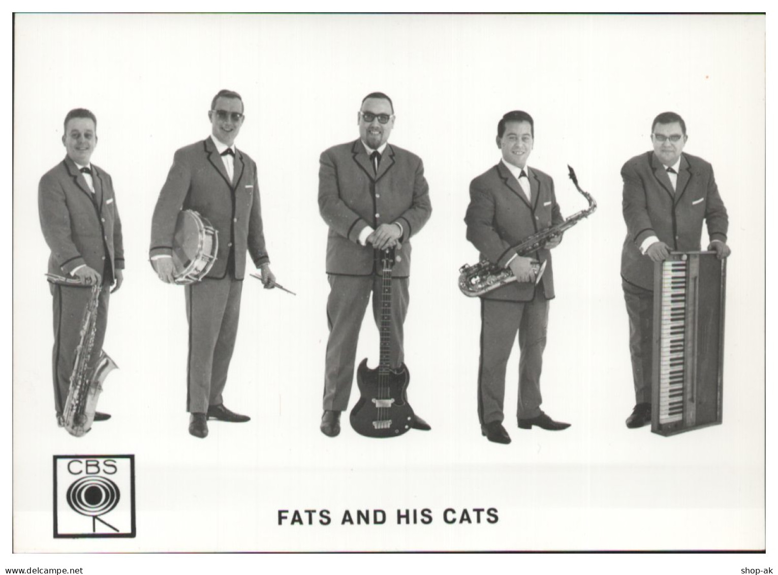 Y28875/ Fats And His Cats Beat- Popgruppe Autogrammkarte 60er Jahre AK - Singers & Musicians