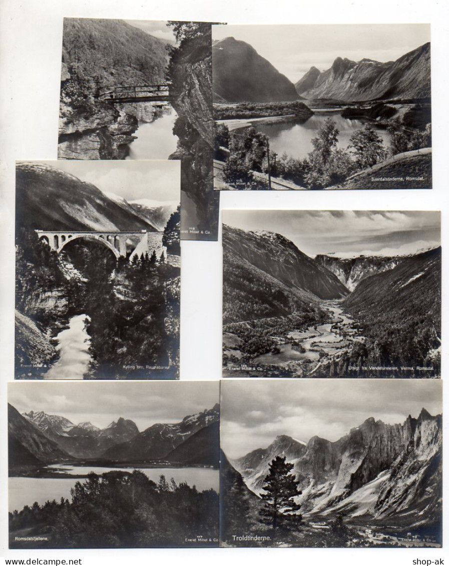 X1J99/ Romsdalen Norwegen Mappe Mit 10 Fotos 10,5 X 7,7 Cm Ca.1930 - Norvège