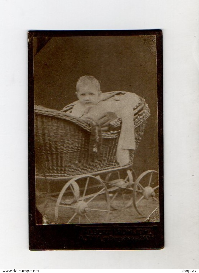 Y1767/ CDV Foto Kind Im Kinderwagen Atelier A. Fröhlich, Altona 1908 Hamburg - Other & Unclassified