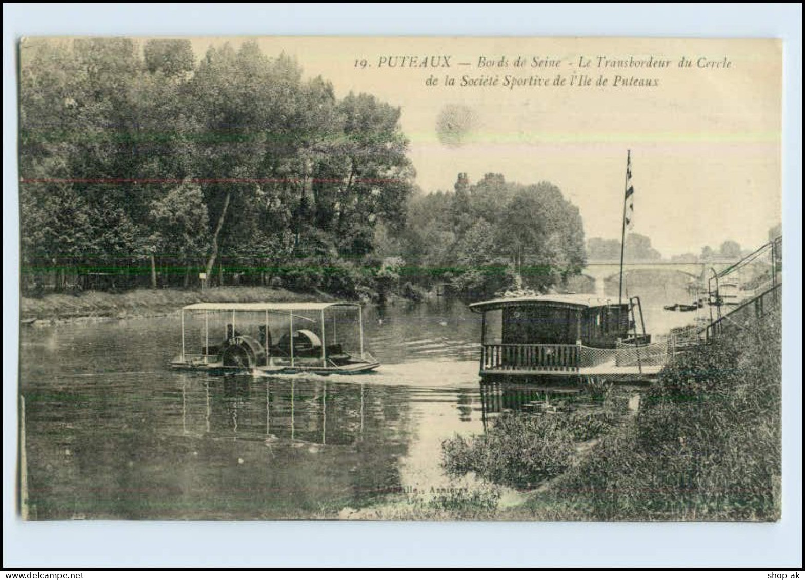P3E37/ Puteaux - Bords De Seine - Le Transbordeur Du Cercle ... AK  Ca.1912 - Otros & Sin Clasificación