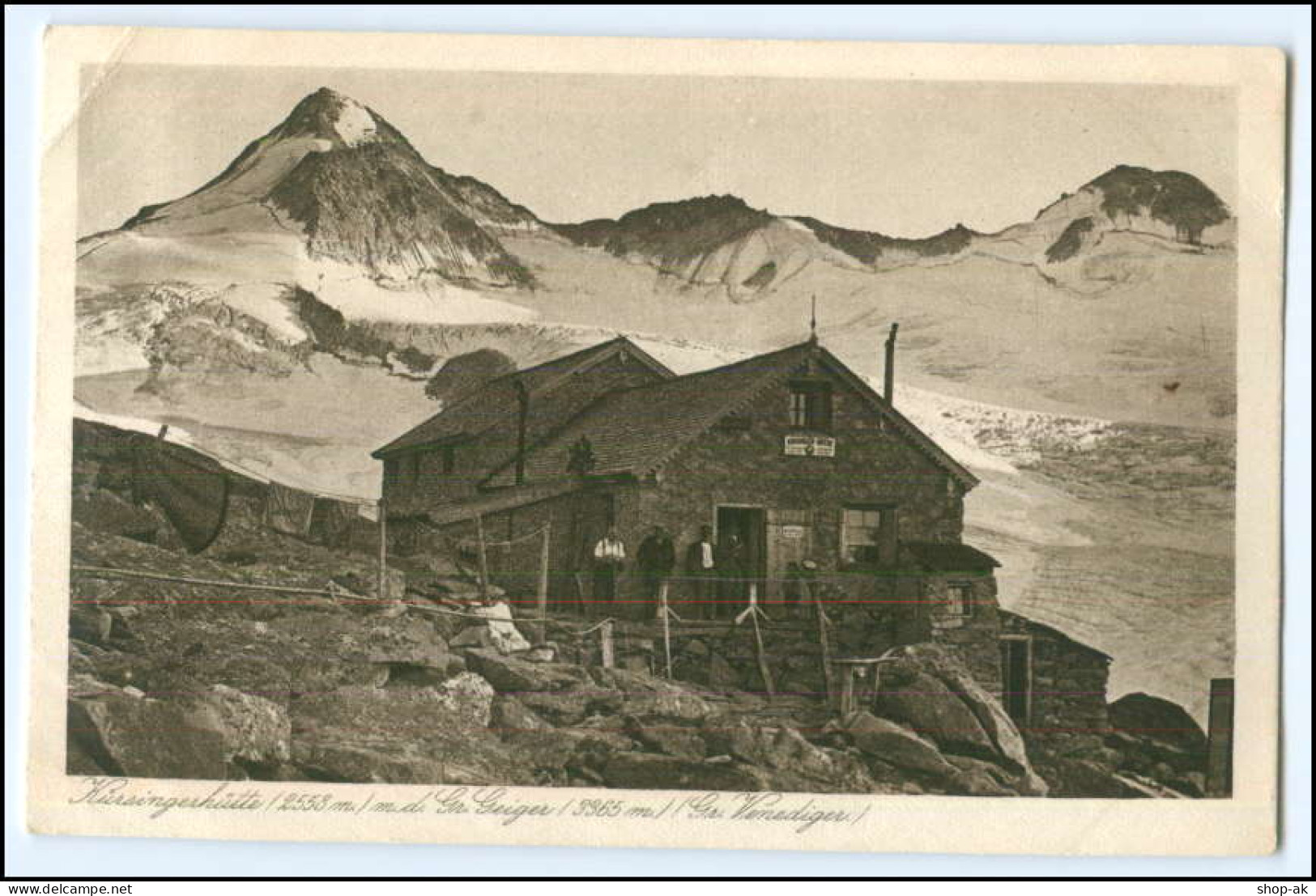 N7655/ Kürsingerhütte Gr. Geiger, Gr. Venediger Berghütte AK Ca.1925  - Andere & Zonder Classificatie