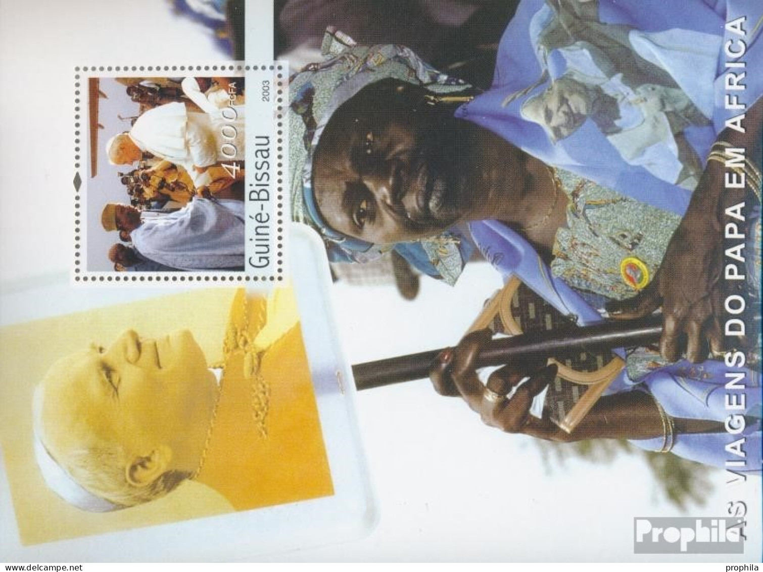 Guinea-Bissau Block 444 (kompl. Ausgabe) Postfrisch 2003 Papstreisen In Afrika - Guinea-Bissau