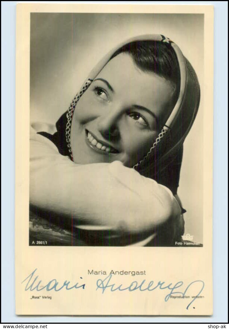 N2947/ Maria Andergast Original Autogramm Ross Foto AK Schauspieler - Autogramme