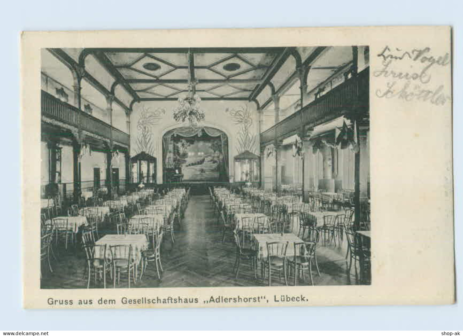 E829/ Lübeck Gesellschaftshaus Adlershorst AK 1908 - Lübeck-Travemuende