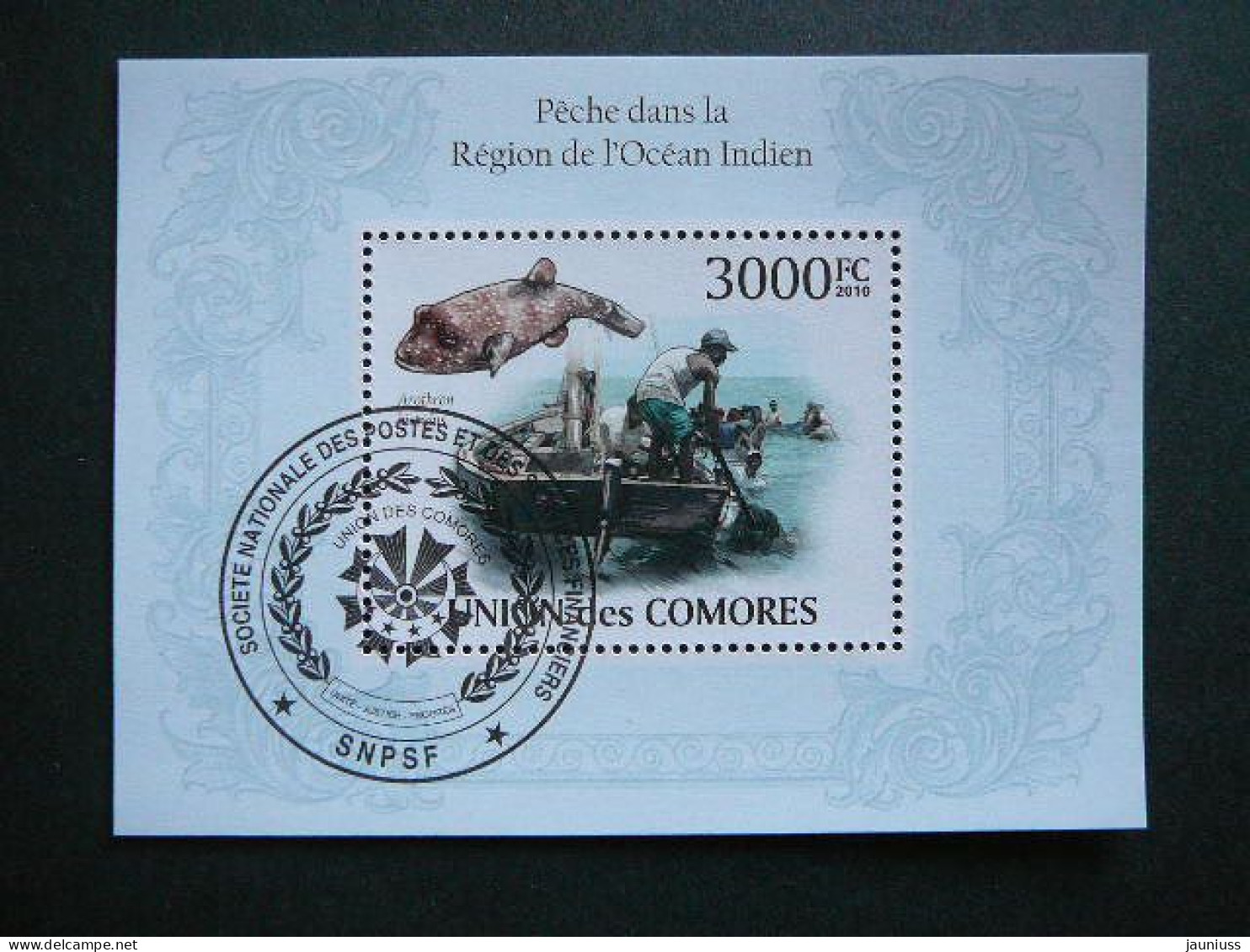 Fishes. Poissons # Comoros 2010 Used S/s #539 Comores  Animals - Poissons