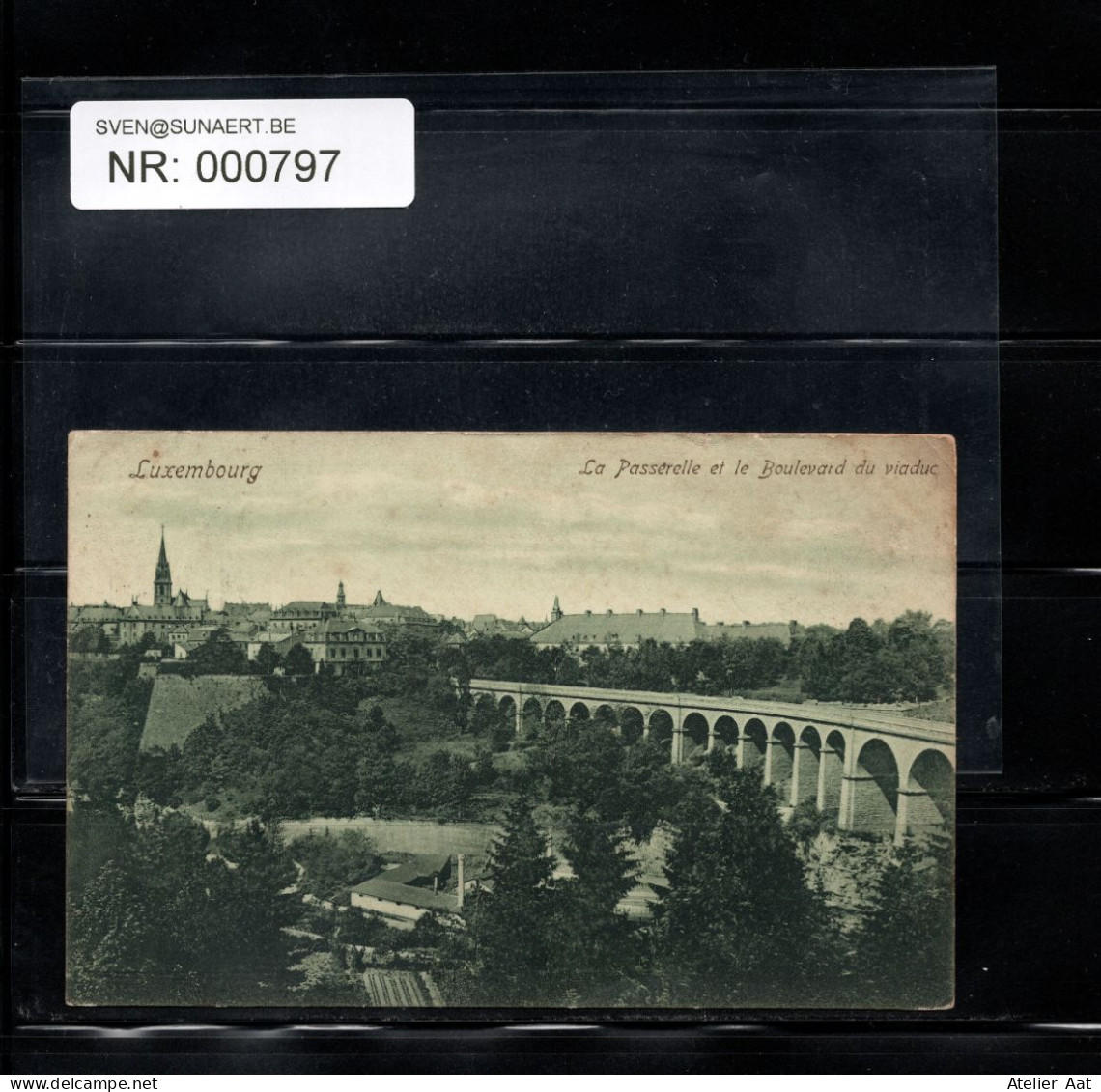 Postkaart: 1908 Luxembourg - La Passerelle Et Le Boulevard Du Viaduc. Timbre.:N° 92 -Stempel. Luxembourg Ville I 19/7/08 - Luxemburg - Stad