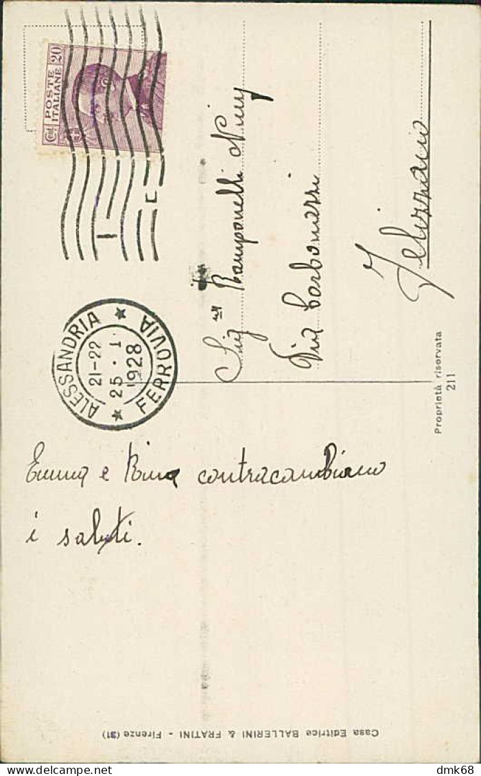 CHIOSTRI SIGNED 1920s POSTCARD - ORIENTAL WOMAN WITH VEIL - EDIT BALLERINI & FRATINI 211 (5628) - Chiostri, Carlo