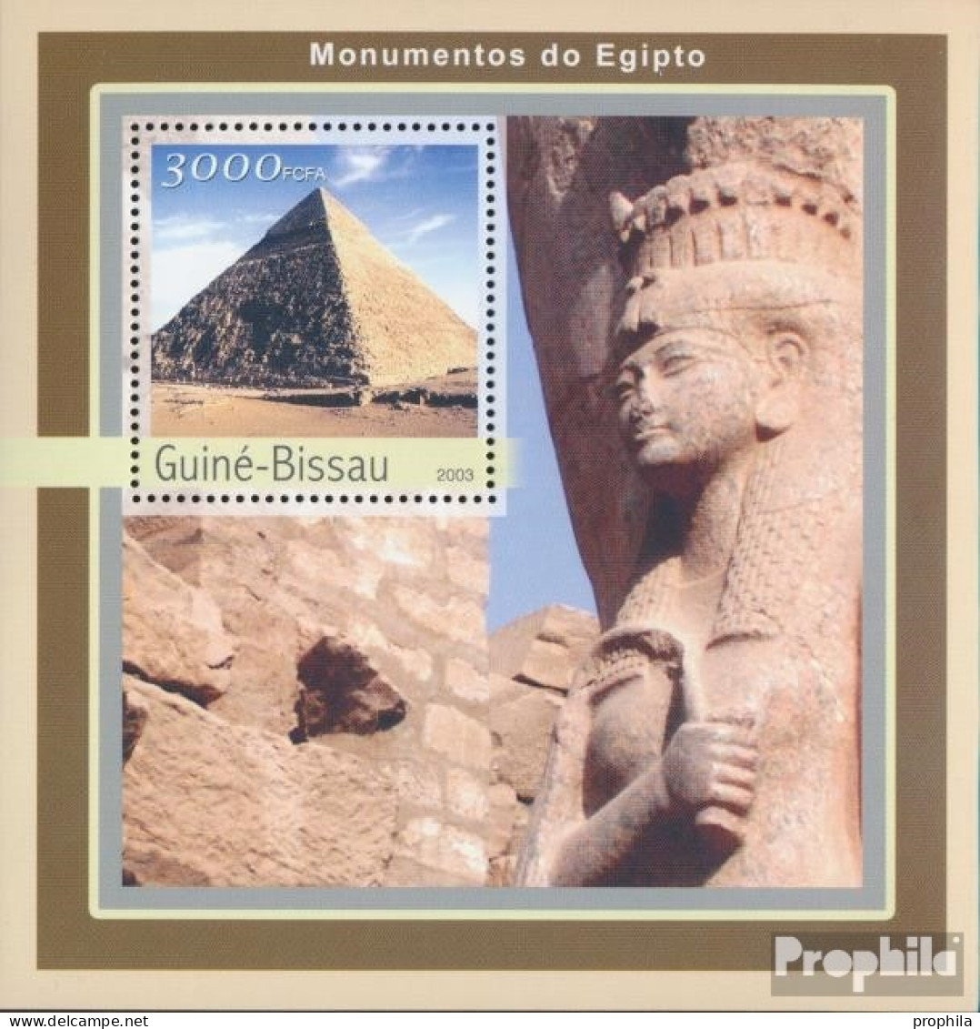 Guinea-Bissau Block 395 (kompl. Ausgabe) Postfrisch 2003 Denkmäler Ägyptens - Guinée-Bissau