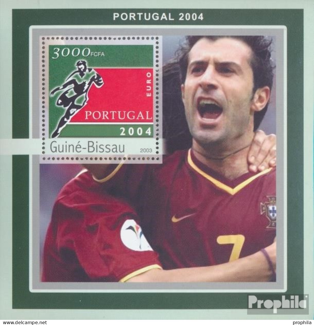 Guinea-Bissau Block 387 (kompl. Ausgabe) Postfrisch 2003 Fußball EURO 2004 Portugal - Guinée-Bissau