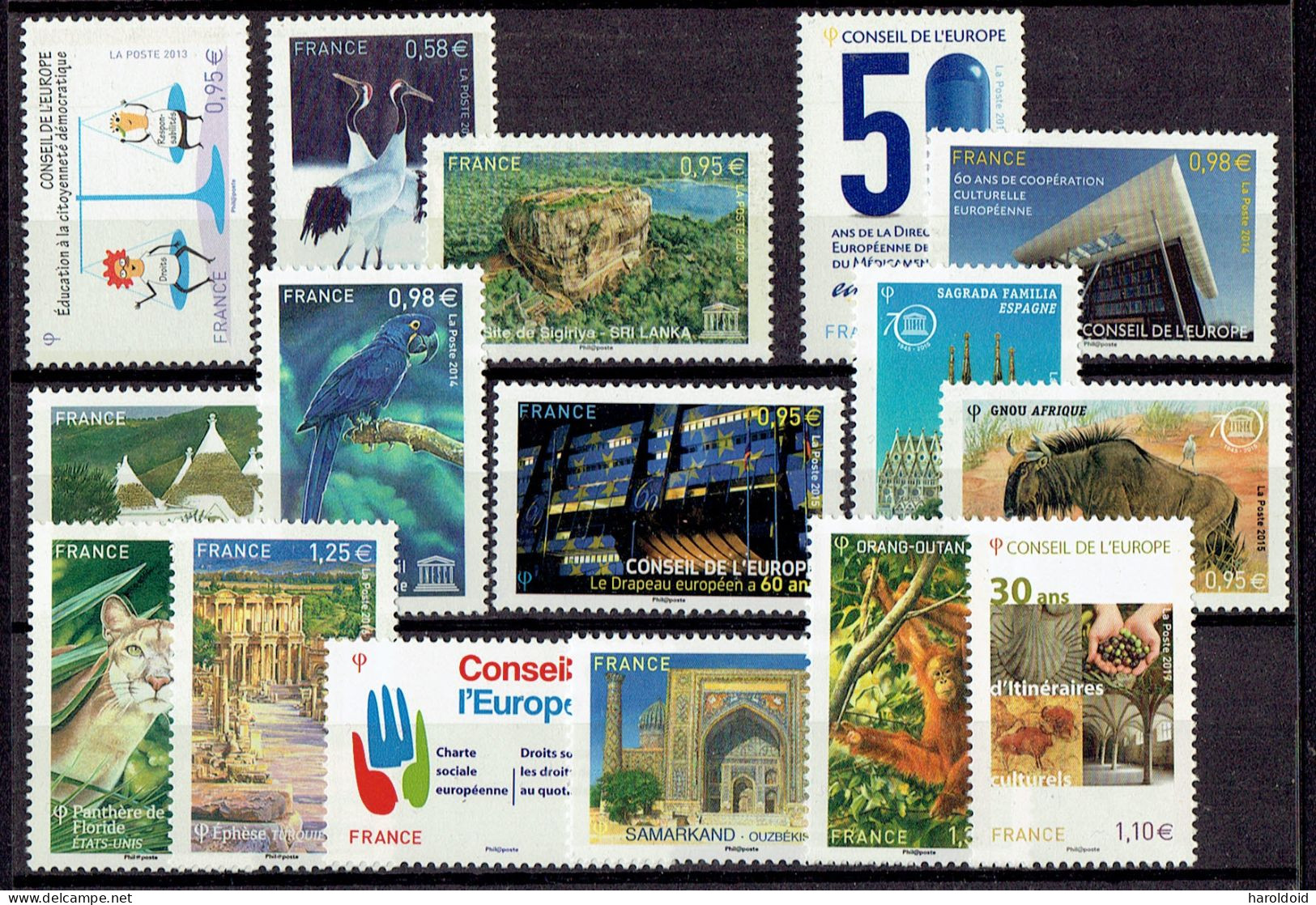 SERVICE - ANNES 2013/2017 - TP N°156/171 ** MNH TTB - Nuovi