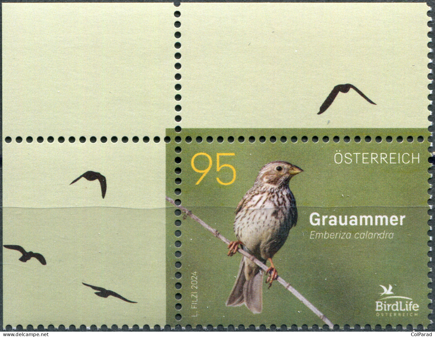 AUSTRIA - 2024 - STAMP MNH ** - Corn Bunting (Emberiza Calandra) (III) - Ungebraucht