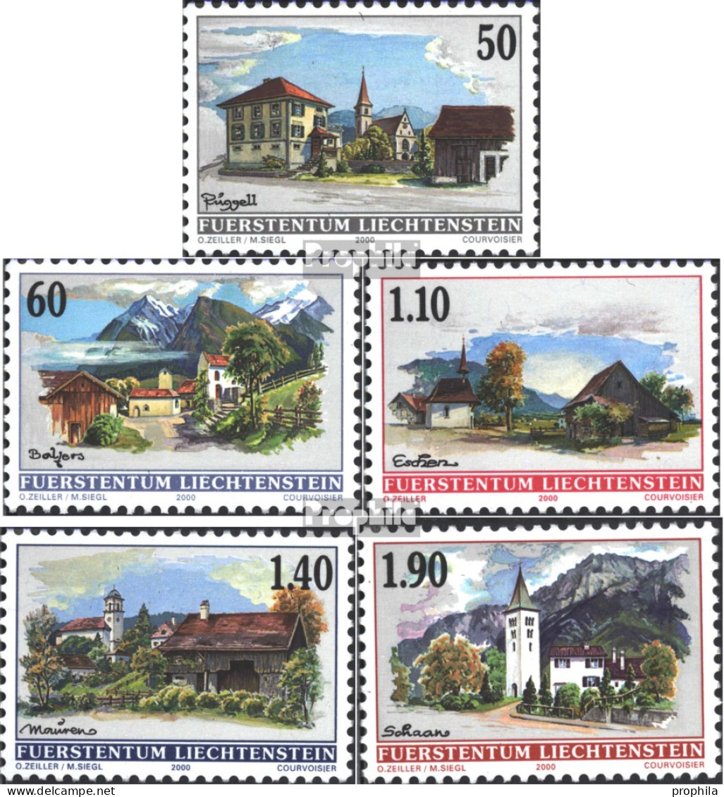 Liechtenstein 1229-1233 (kompl.Ausg.) Postfrisch 2000 Dorfansichten - Neufs