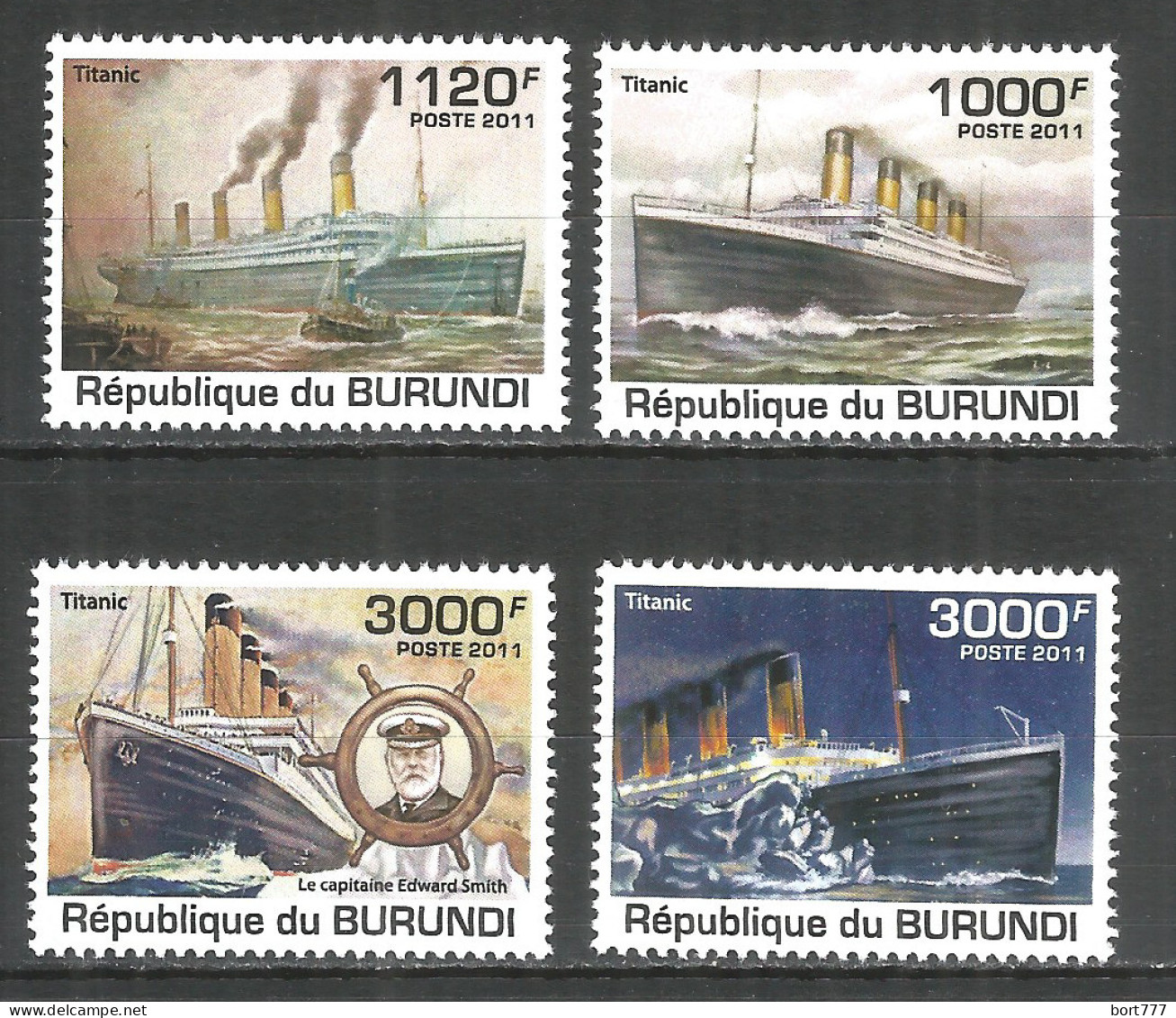 Burundi 2011 Mint Stamps MNH(**) 100th Anniversary Of Titanic - Nuevos