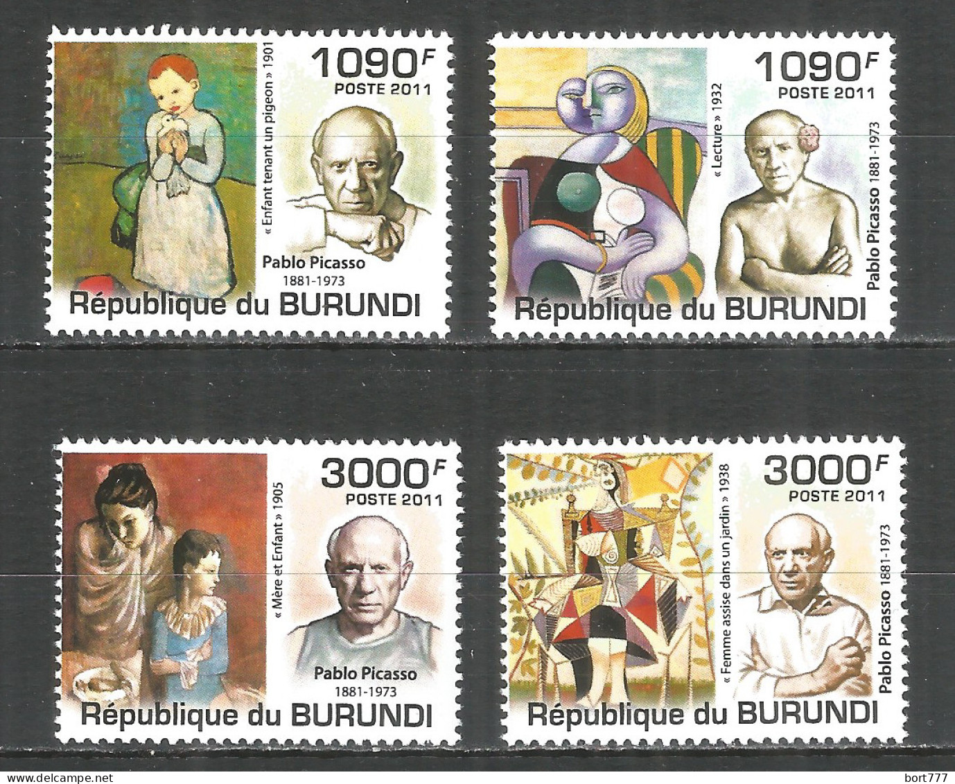 Burundi 2011 Mint Stamps MNH(**) 130th Anniversary Of Birth Of Picasso - Ongebruikt