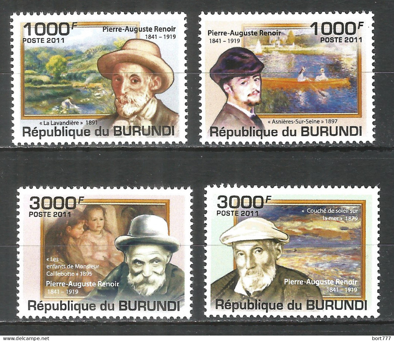 Burundi 2011 Mint Stamps MNH(**) 170th Anniversary Of Birth Of Pierre-Auguste Renoir - Neufs