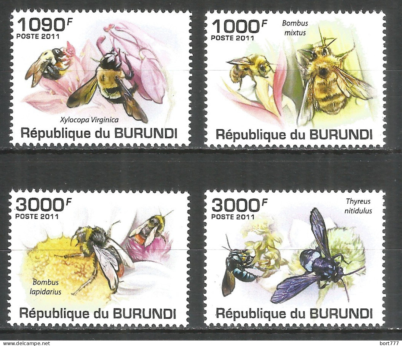 Burundi 2011 Mint Stamps MNH(**) Bees - Unused Stamps