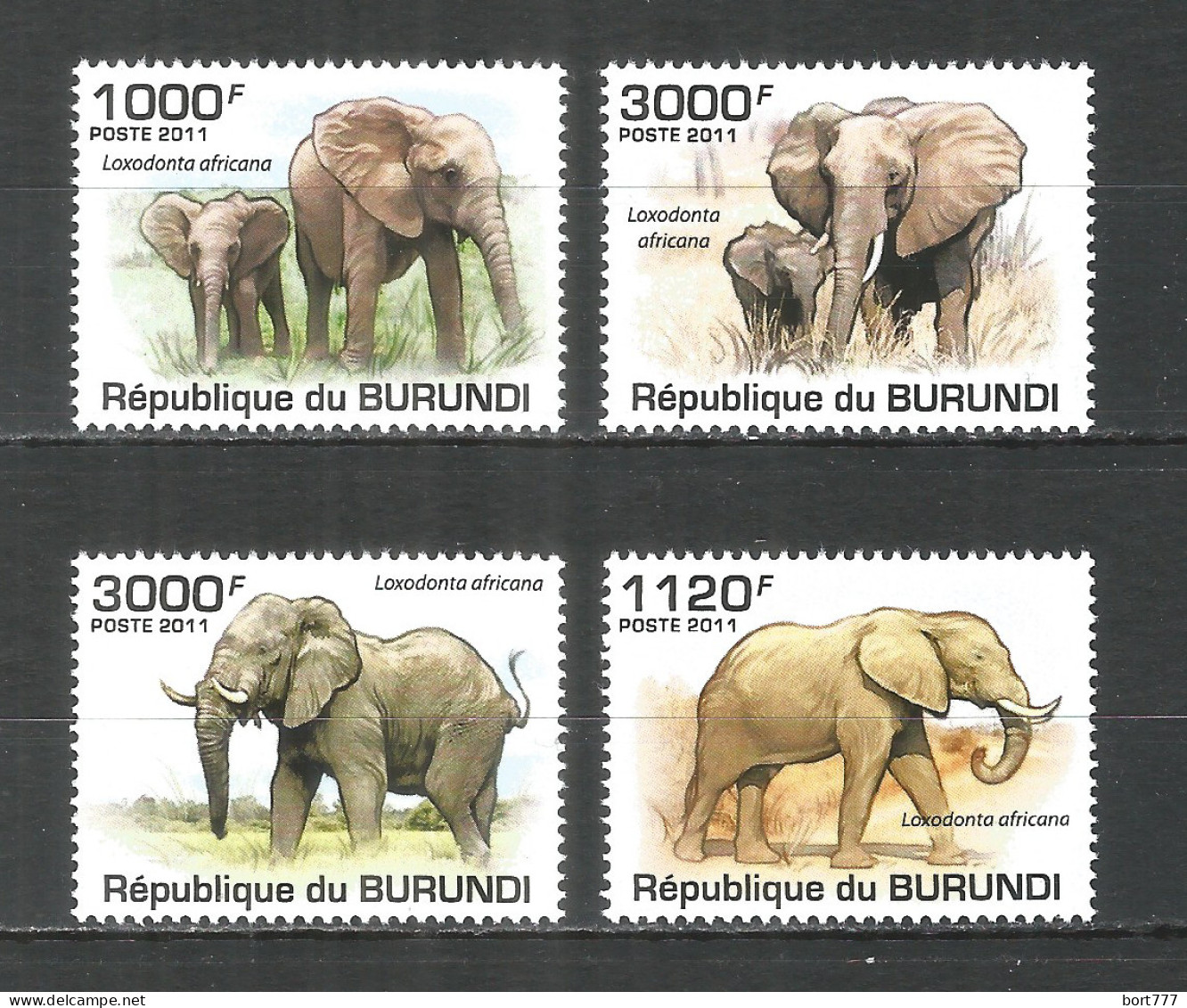 Burundi 2011 Mint Stamps MNH(**) Elephants - Neufs
