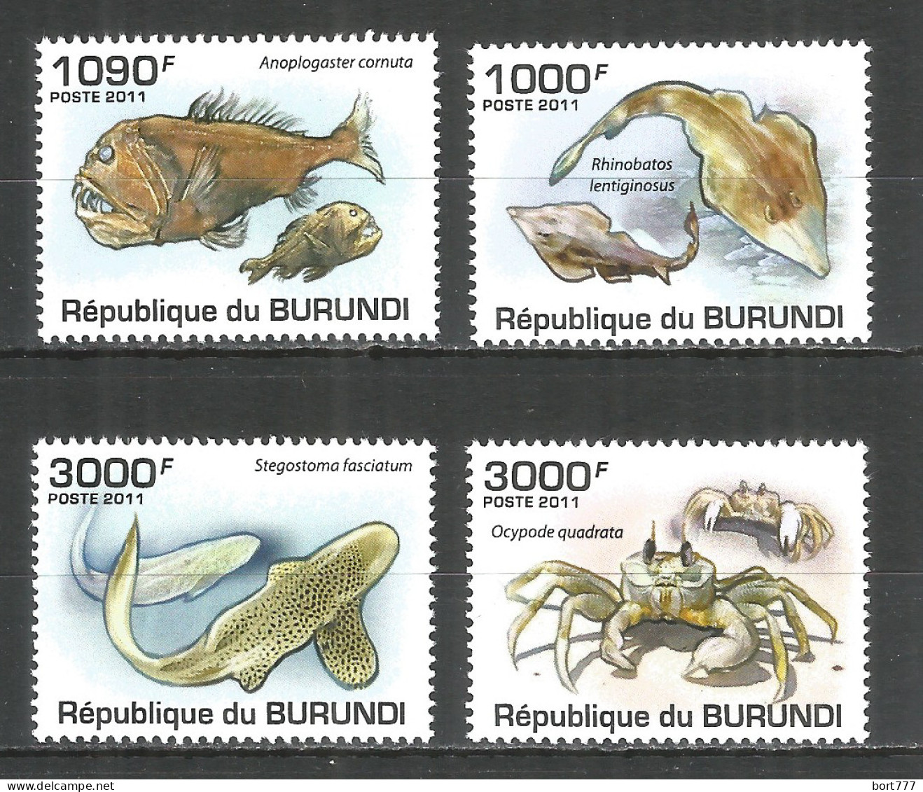 Burundi 2011 Mint Stamps MNH(**) Marine Life - Nuovi