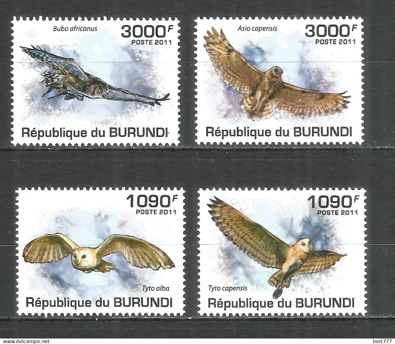Burundi 2011 Mint Stamps MNH(**) Owls - Nuevos