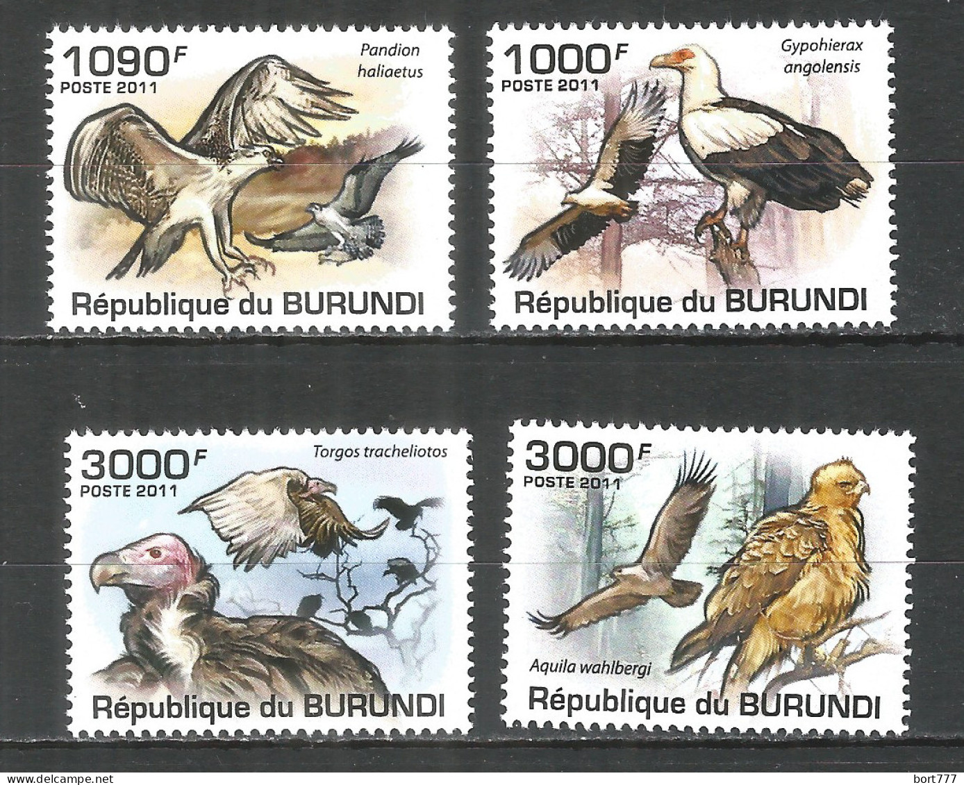 Burundi 2011 Mint Stamps MNH(**) Raptors Of Burundi - Unused Stamps