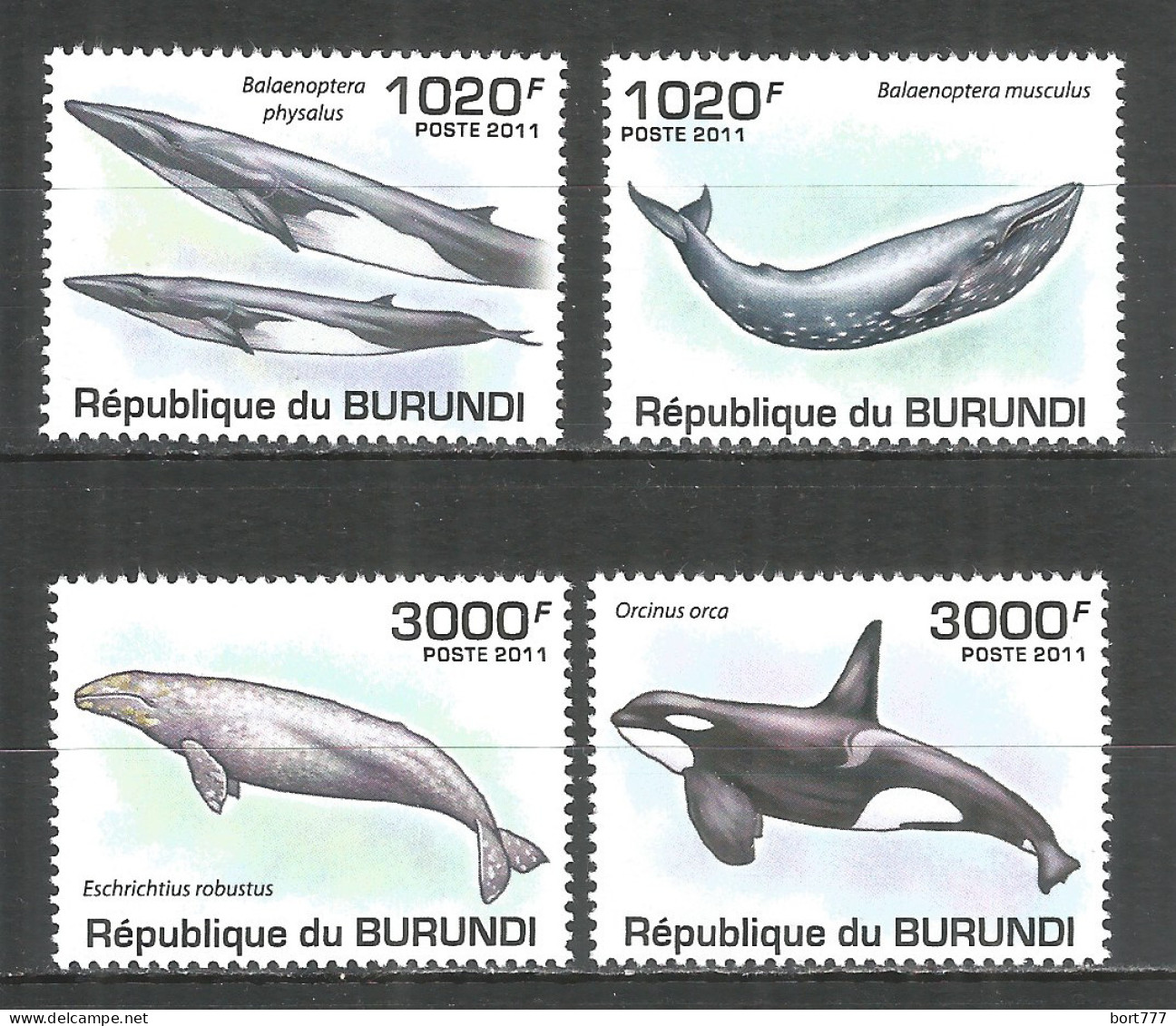 Burundi 2011 Mint Stamps MNH(**) Whales - Nuovi
