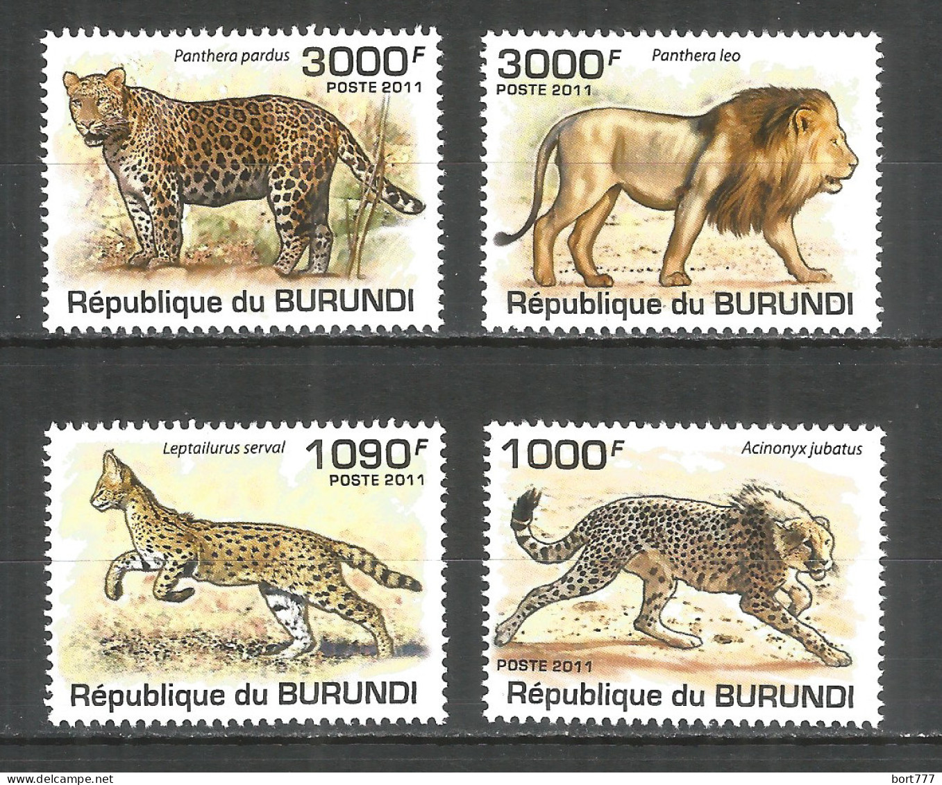 Burundi 2011 Mint Stamps MNH(**) Wild Cats - Ongebruikt