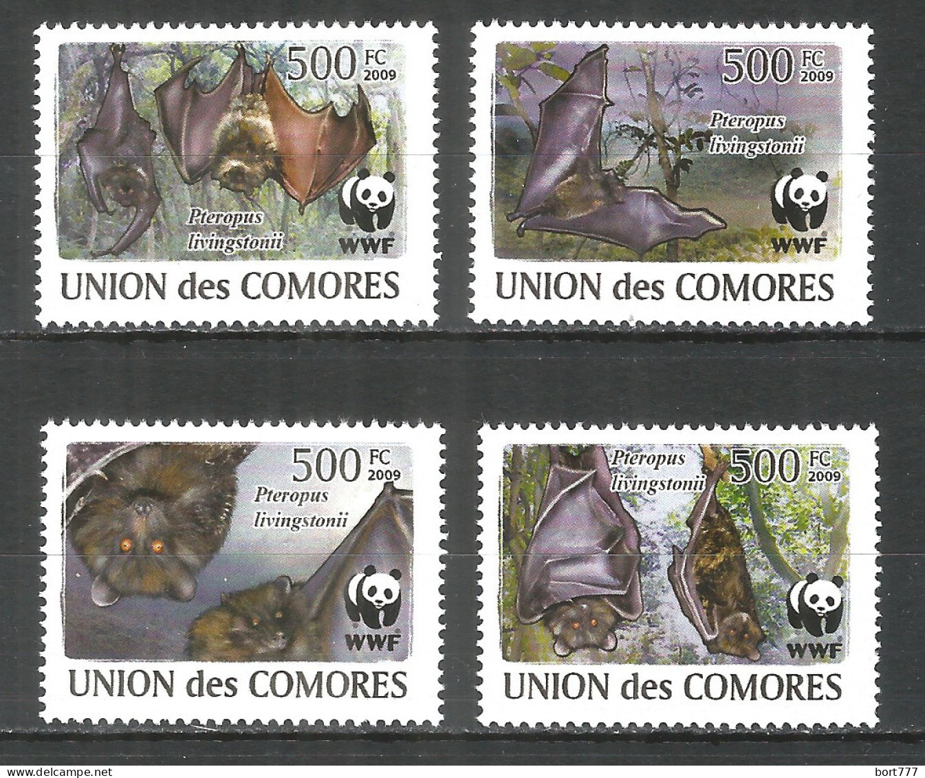 Comoros 2009 Mint Stamps MNH(**) WWF – Bats - Comoren (1975-...)
