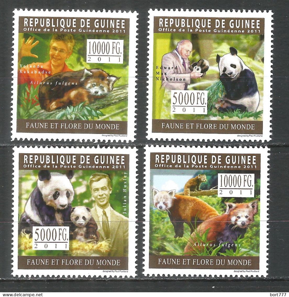 Guinea 2011 Mint Stamps MNH(**) Pandas - Guinee (1958-...)