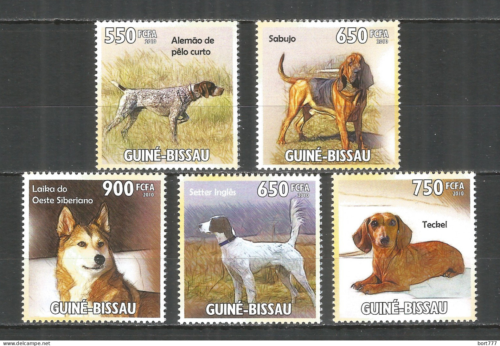 Guinea-Bissau 2010 Mint Stamps MNH(**) Hunting Dogs - Guinée-Bissau