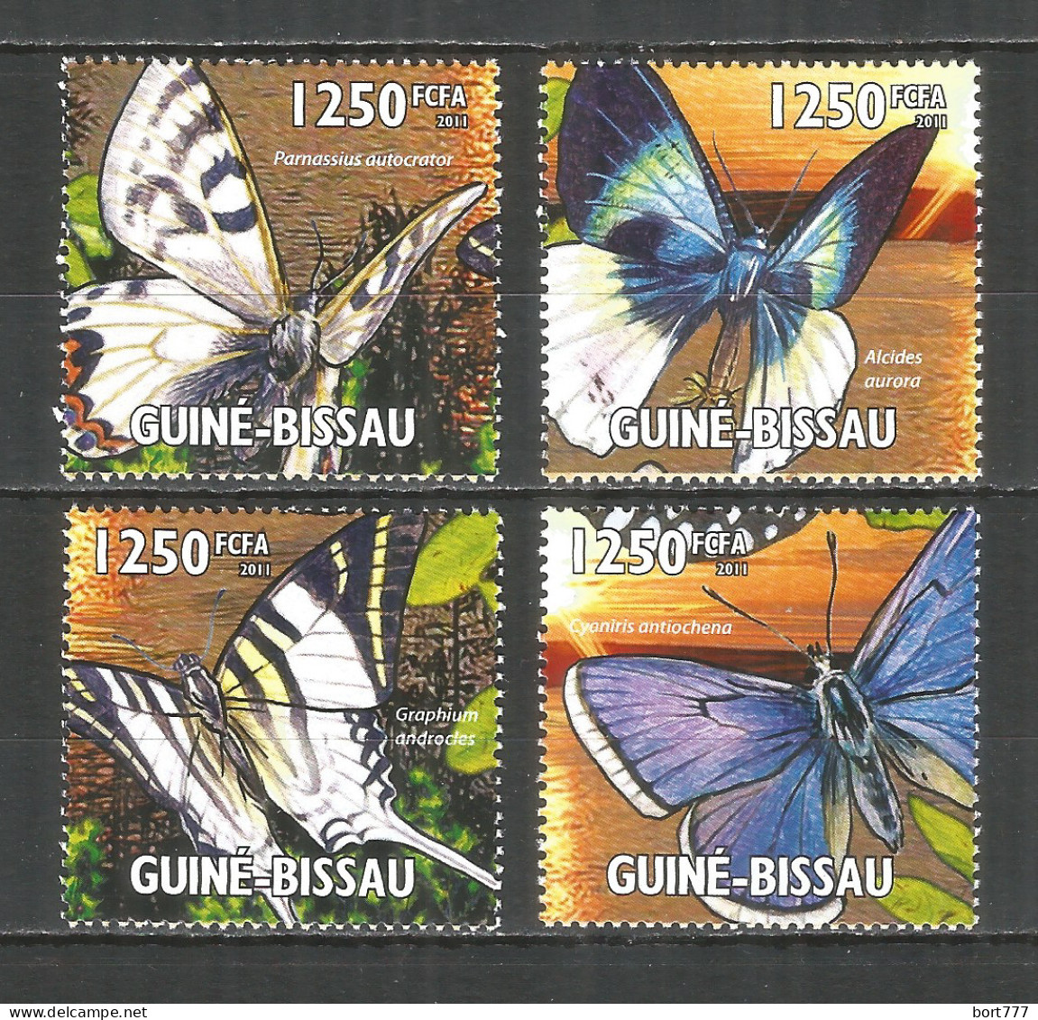 Guinea-Bissau 2011 Mint Stamps MNH(**) Butterflies - Guinea-Bissau