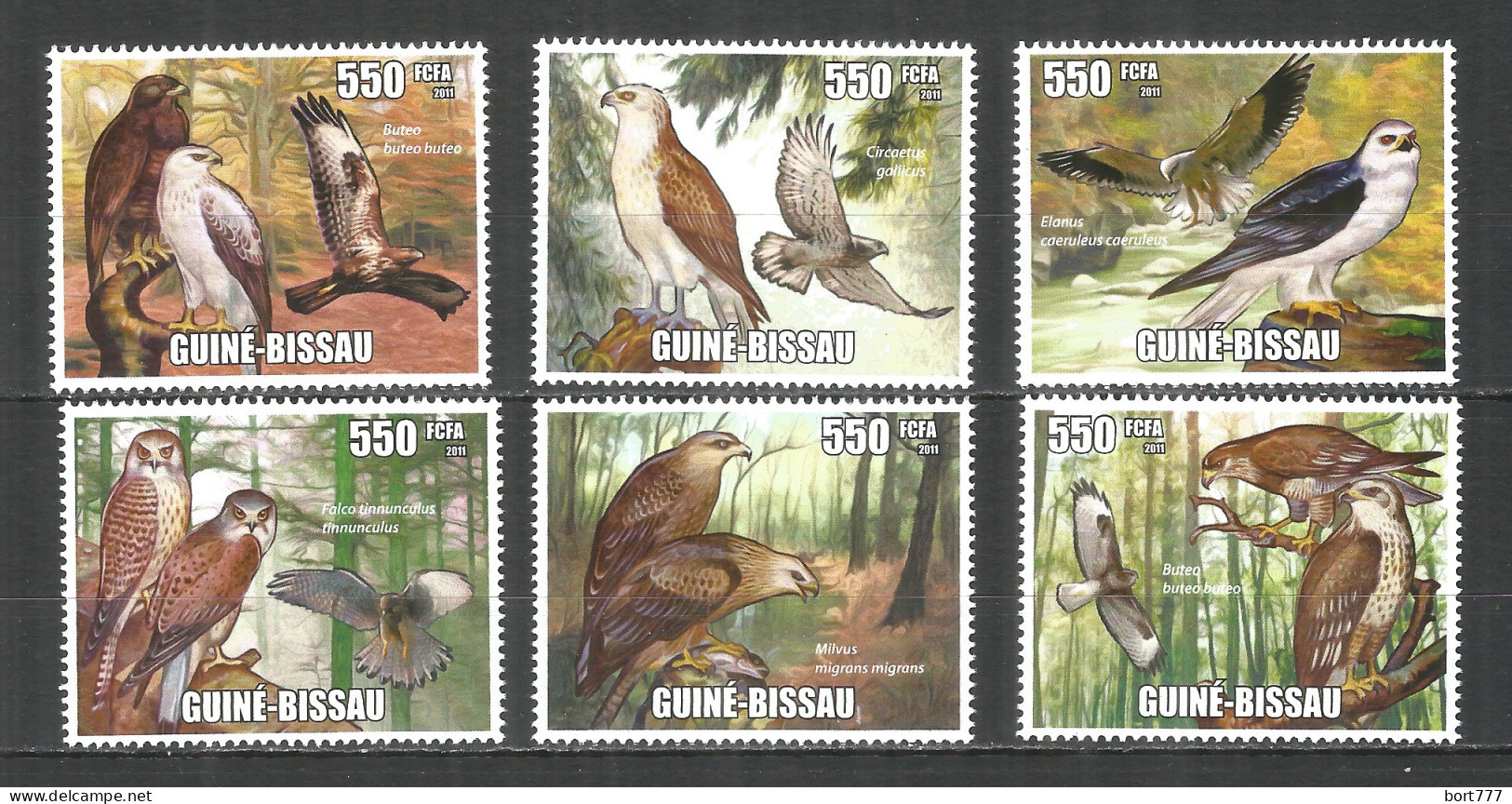 Guinea-Bissau 2011 Mint Stamps MNH(**) Raptors (Birds) - Guinée-Bissau