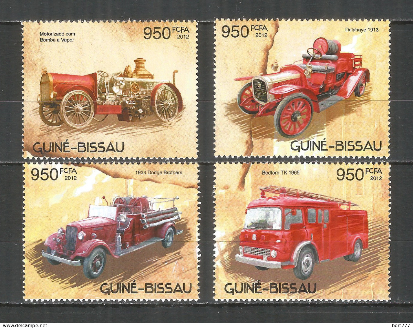 Guinea-Bissau 2012 Mint Stamps MNH(**) Fire Engines - Guinée-Bissau