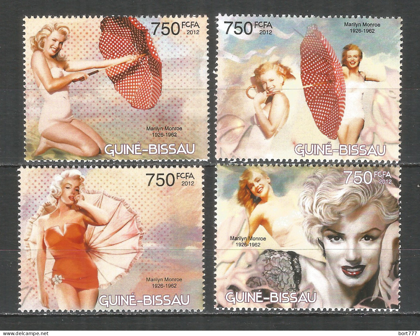 Guinea-Bissau 2012 Mint Stamps MNH(**) Marilyn Monroe - Guinée-Bissau