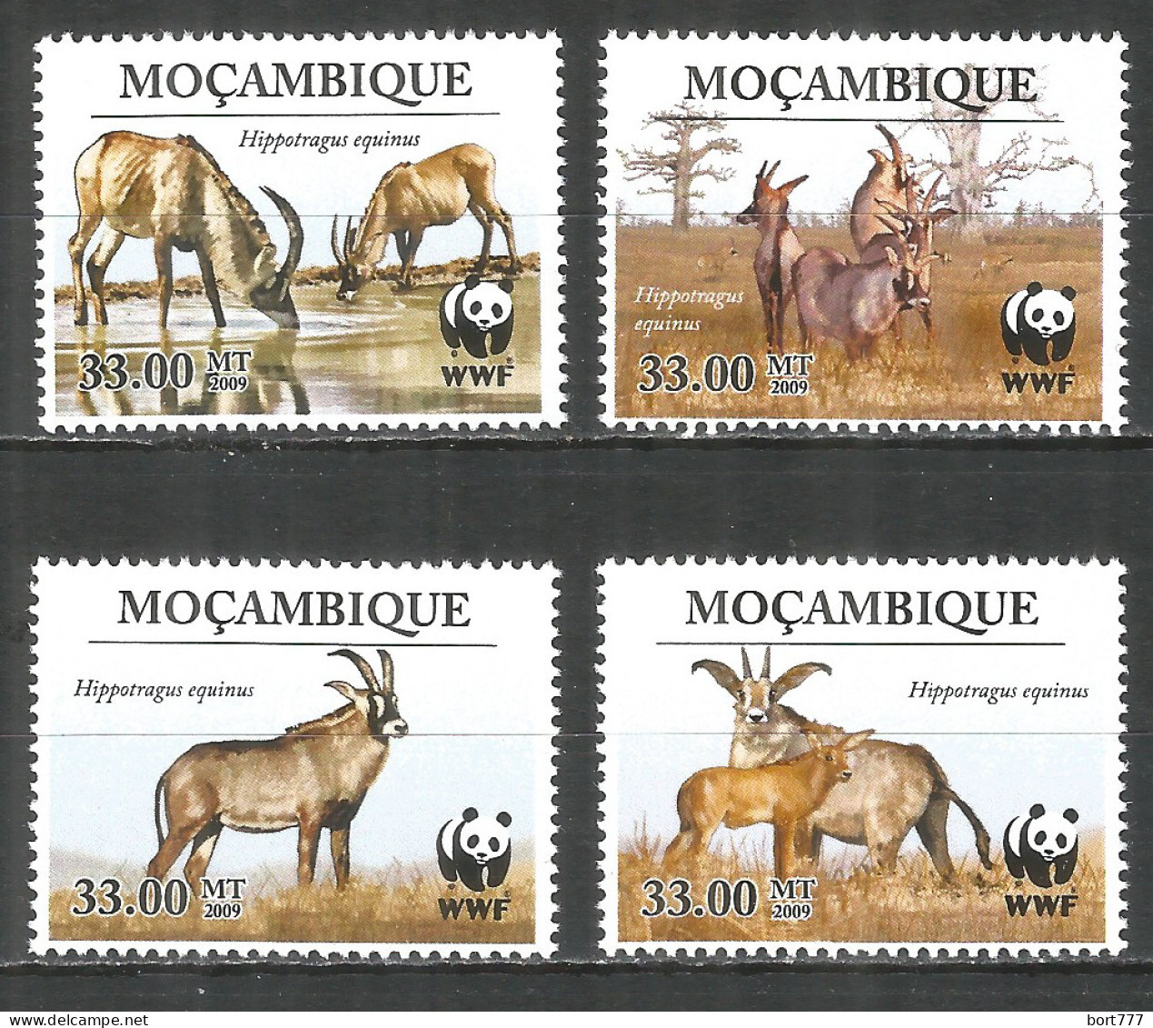 Mozambique 2009 Mint Stamps MNH(**) WWF – Antelopes - Mozambique