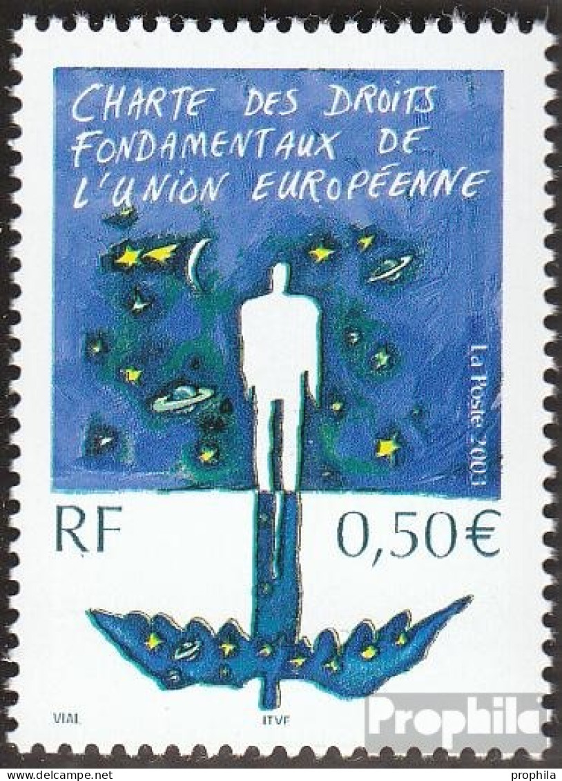 Frankreich 3695 (kompl.Ausg.) Postfrisch 2003 Grundrechte Der EU - Neufs