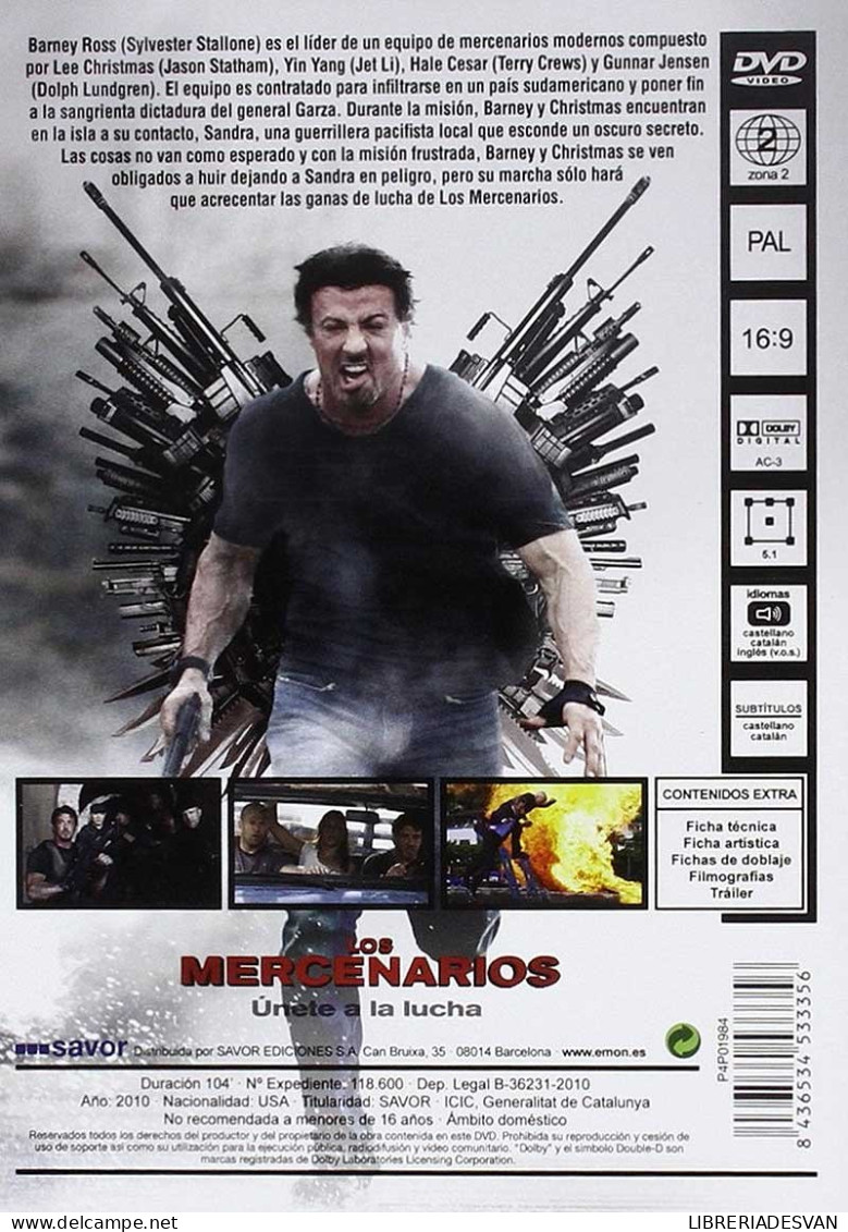 Los Mercenarios. DVD - Other & Unclassified