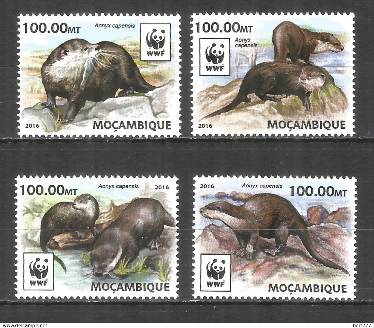 Mozambique 2016 Mint Stamps MNH(**) WWF – Otter - Mozambique