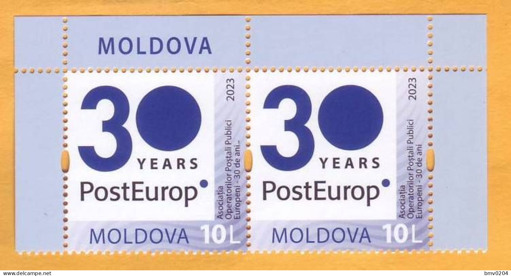 2023  Moldova Postal Stamps Issue „PostEurop – 30 Years”  Europa Cept  2023  2v Mint - 2023