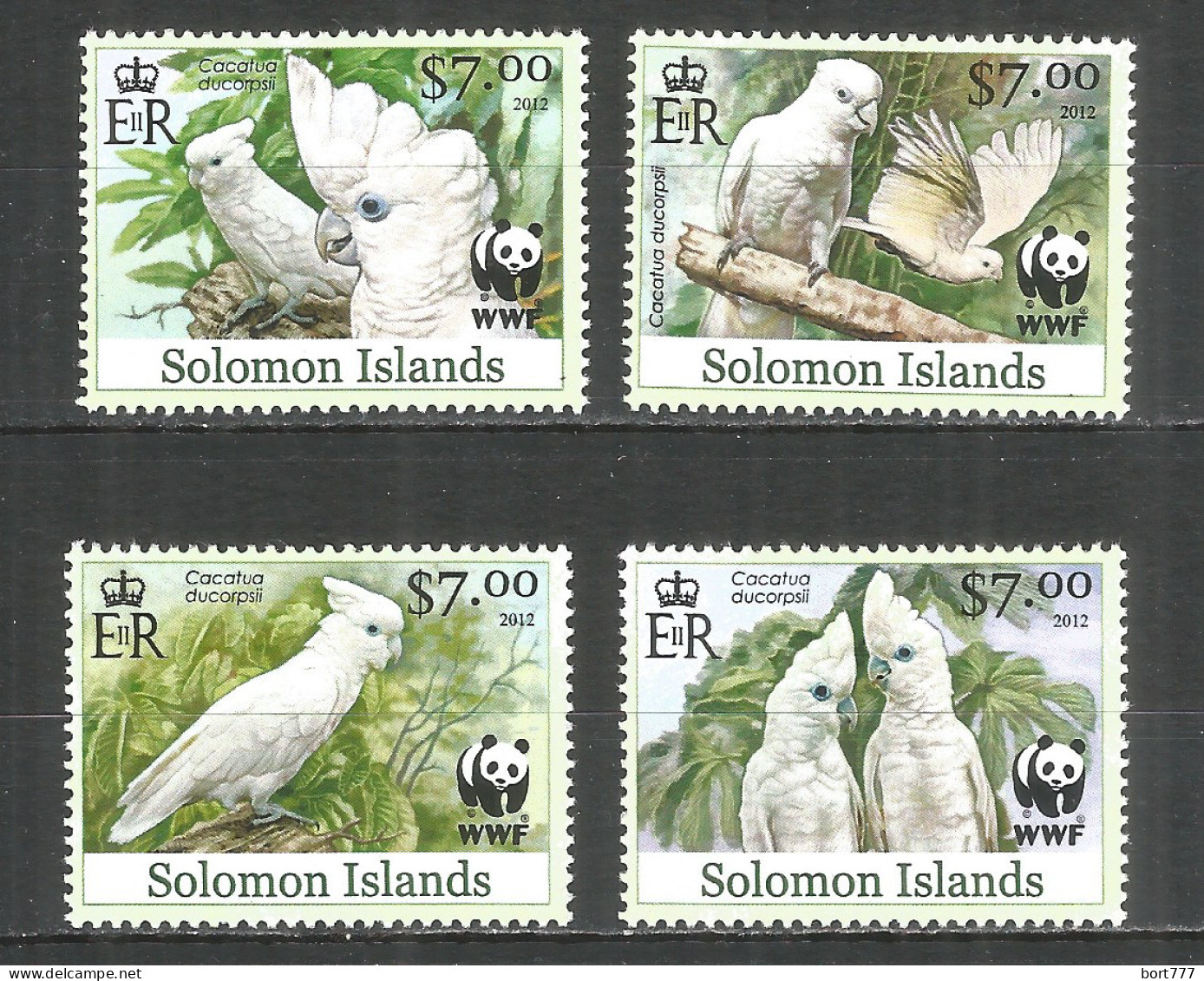 Solomon Islands  2012 Mint Stamps MNH(**) WWF - White Cokatoo - Solomon Islands (1978-...)