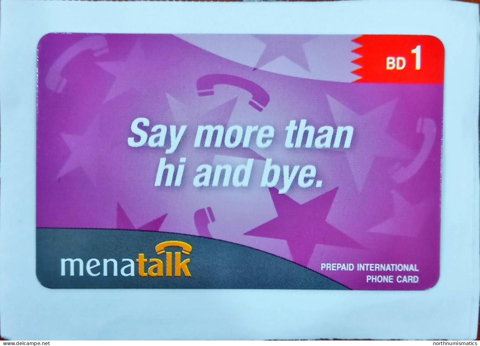 Menatalk Prepaid  Intrnational Calling Sample Phone Card - Collezioni