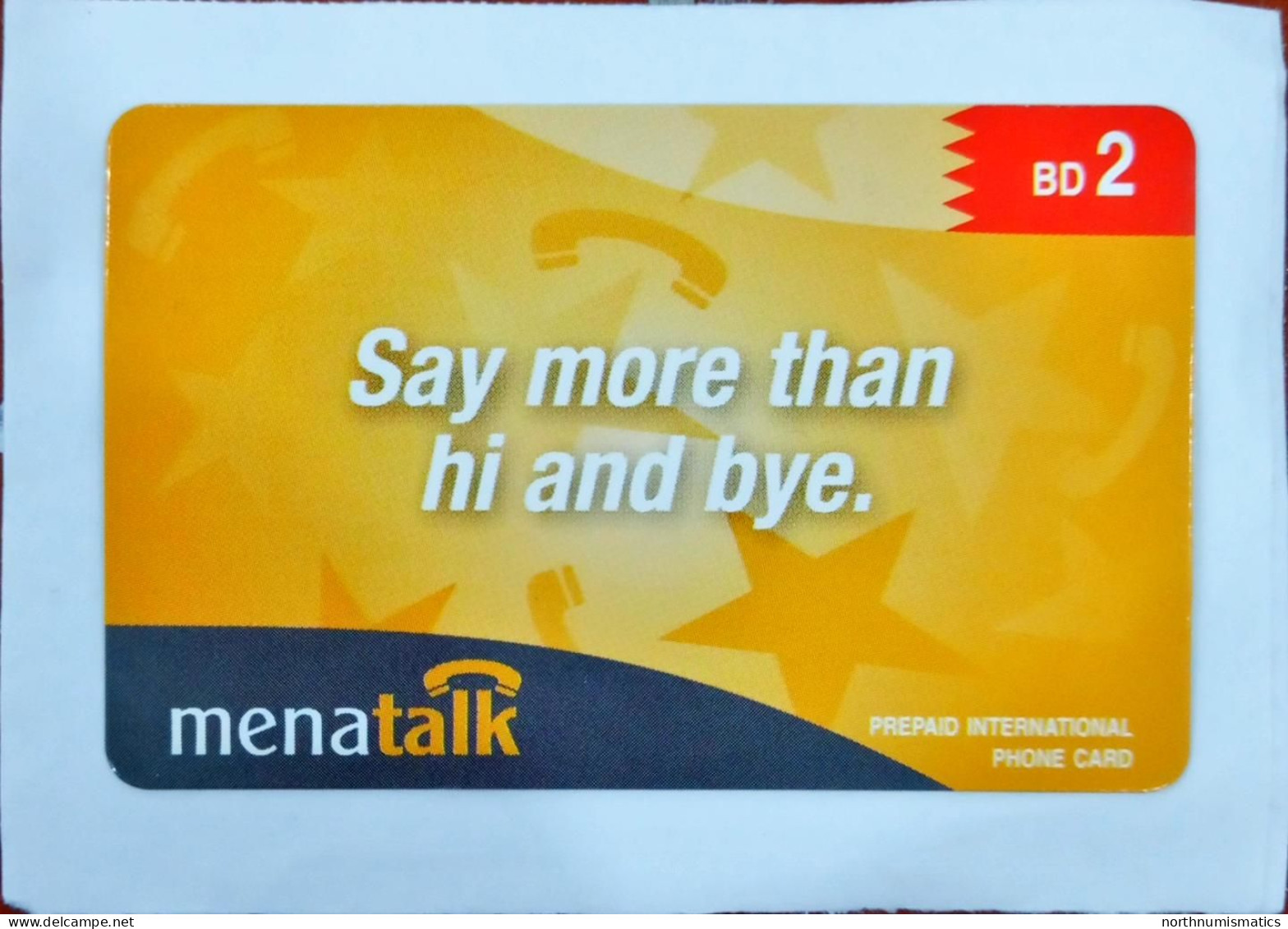 Menatalk Prepaid  Intrnational Calling Sample Phone Card - Collezioni