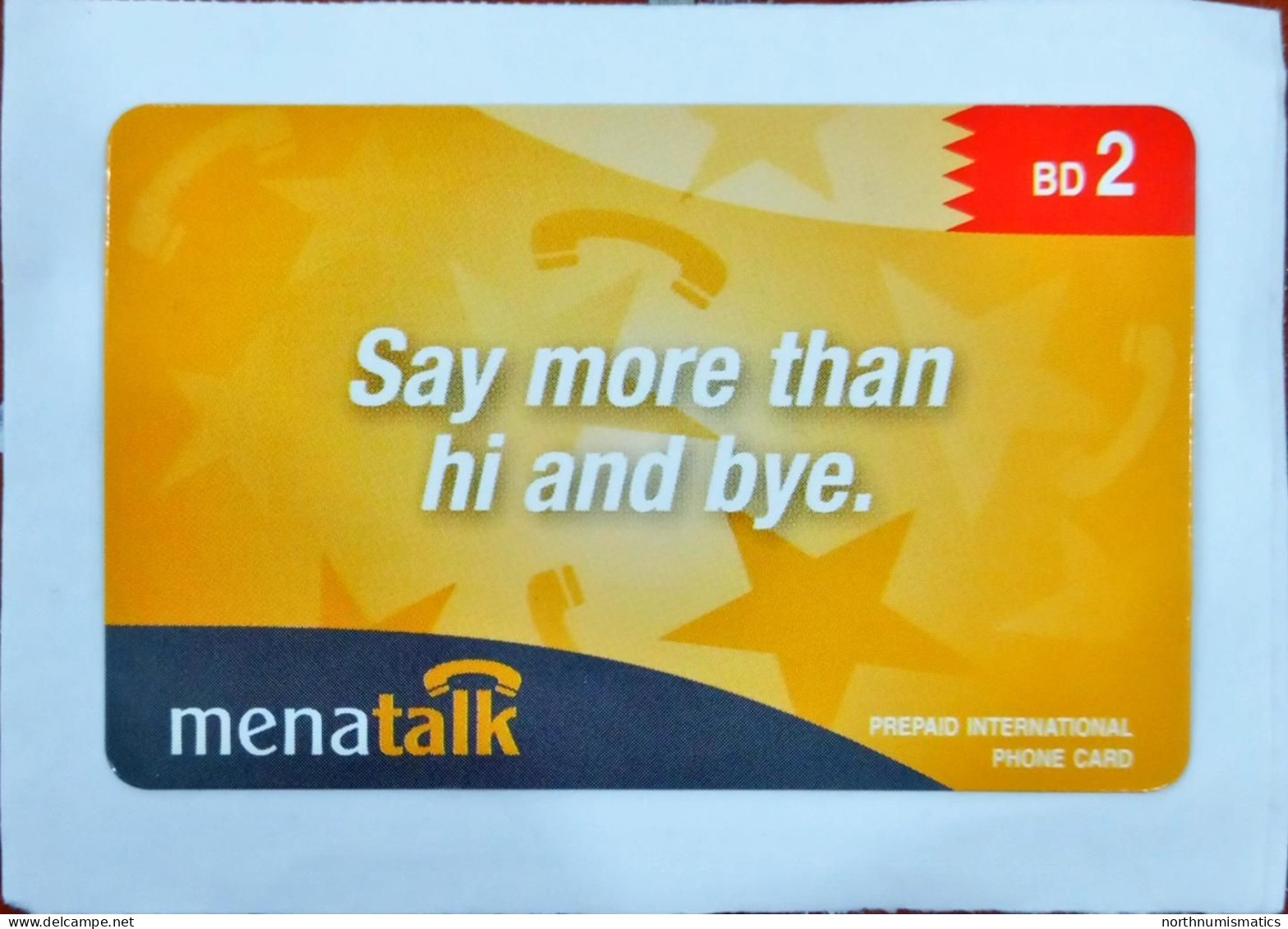 Menatalk Prepaid  Intrnational Calling Sample Phone Card - Lots - Collections