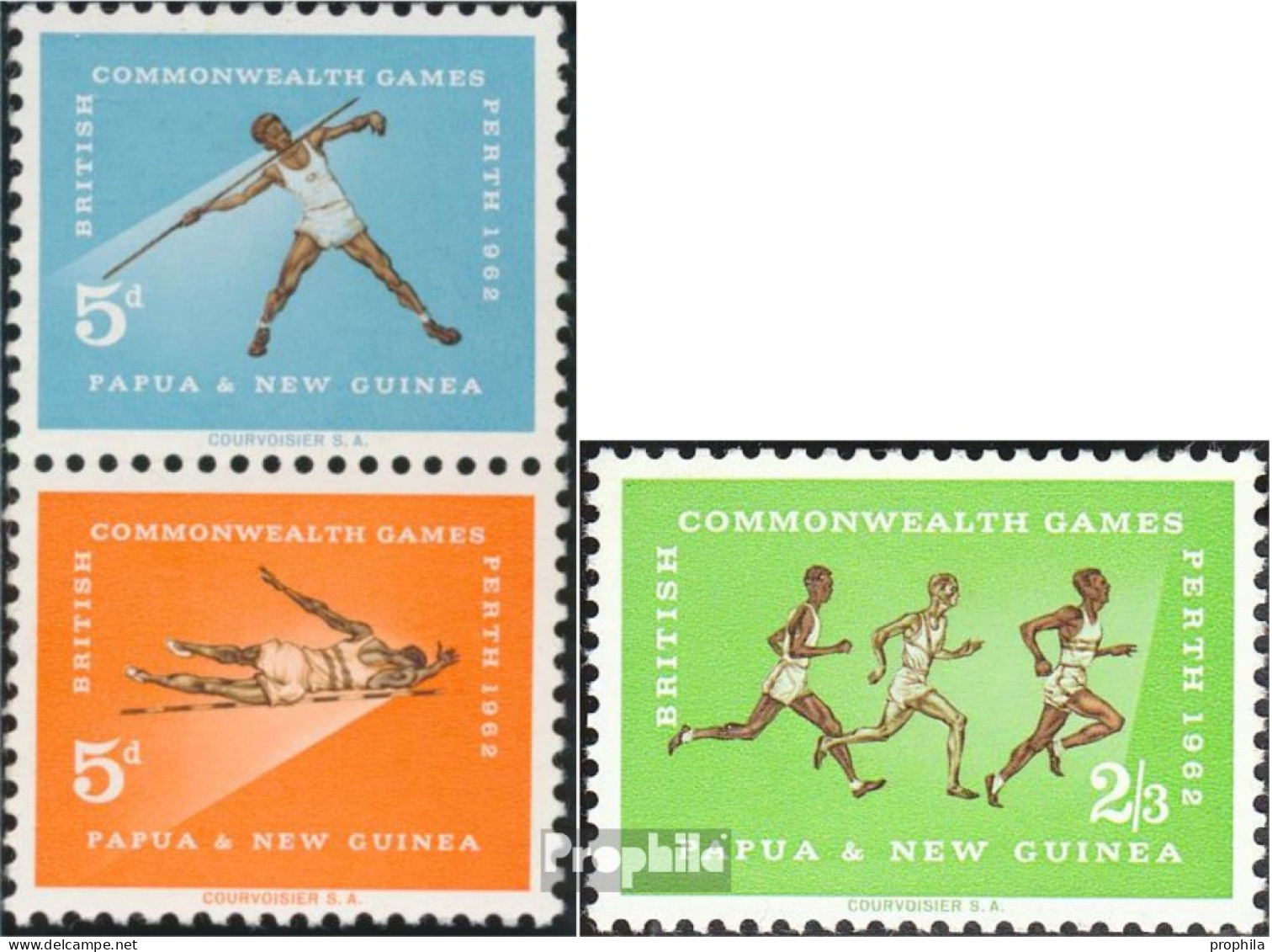 Papua-Neuguinea 46-47 Paar,48 (kompl.Ausg.) Postfrisch 1962 Sport - Papua-Neuguinea