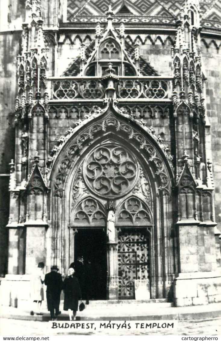 Hungary Budapest Mathias Church Main Entrance Detail Aspct - Ungarn