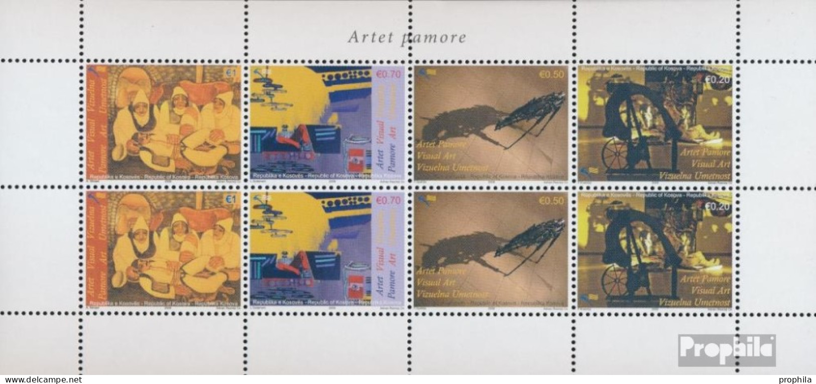 Kosovo 119-122Klb Kleinbogen (kompl.Ausg.) Postfrisch 2008 Visuelle Kunst - Kosovo