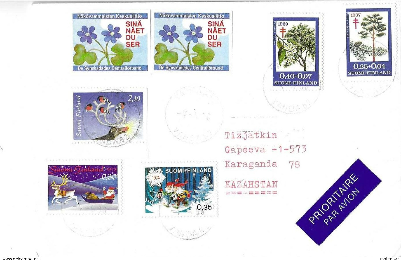 Postzegels > Europa > Finland > 1971-80 > Brief Uit 1986 Met 6 Postzegels (16923) - Storia Postale