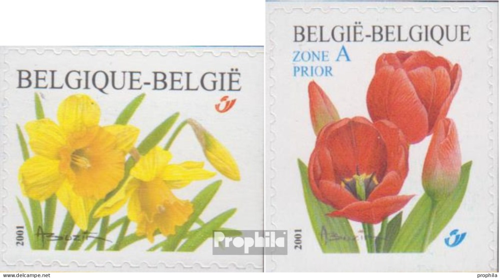 Belgien 3095Dr-3096Du (kompl.Ausg.) Postfrisch 2001 Blumen - Ungebraucht
