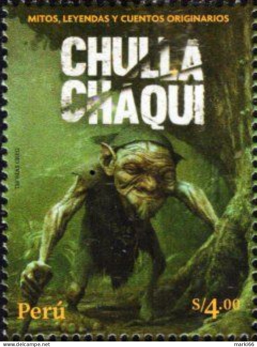 Peru - 2023 - Myths And Legends - Chullachaqui, Mythical Forest Creature - Mint Stamp - Peru